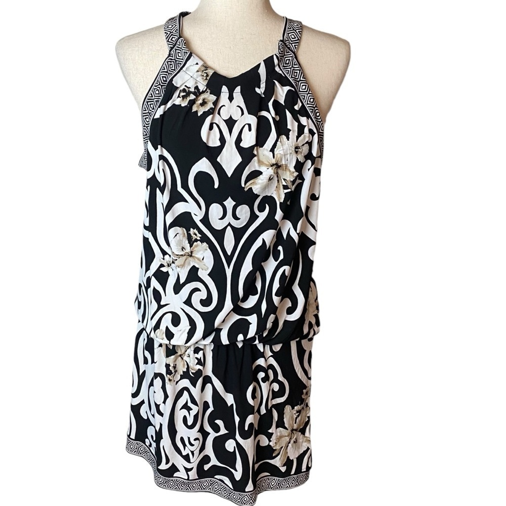 NWT WHBM tie neck floral print dress Size Medium